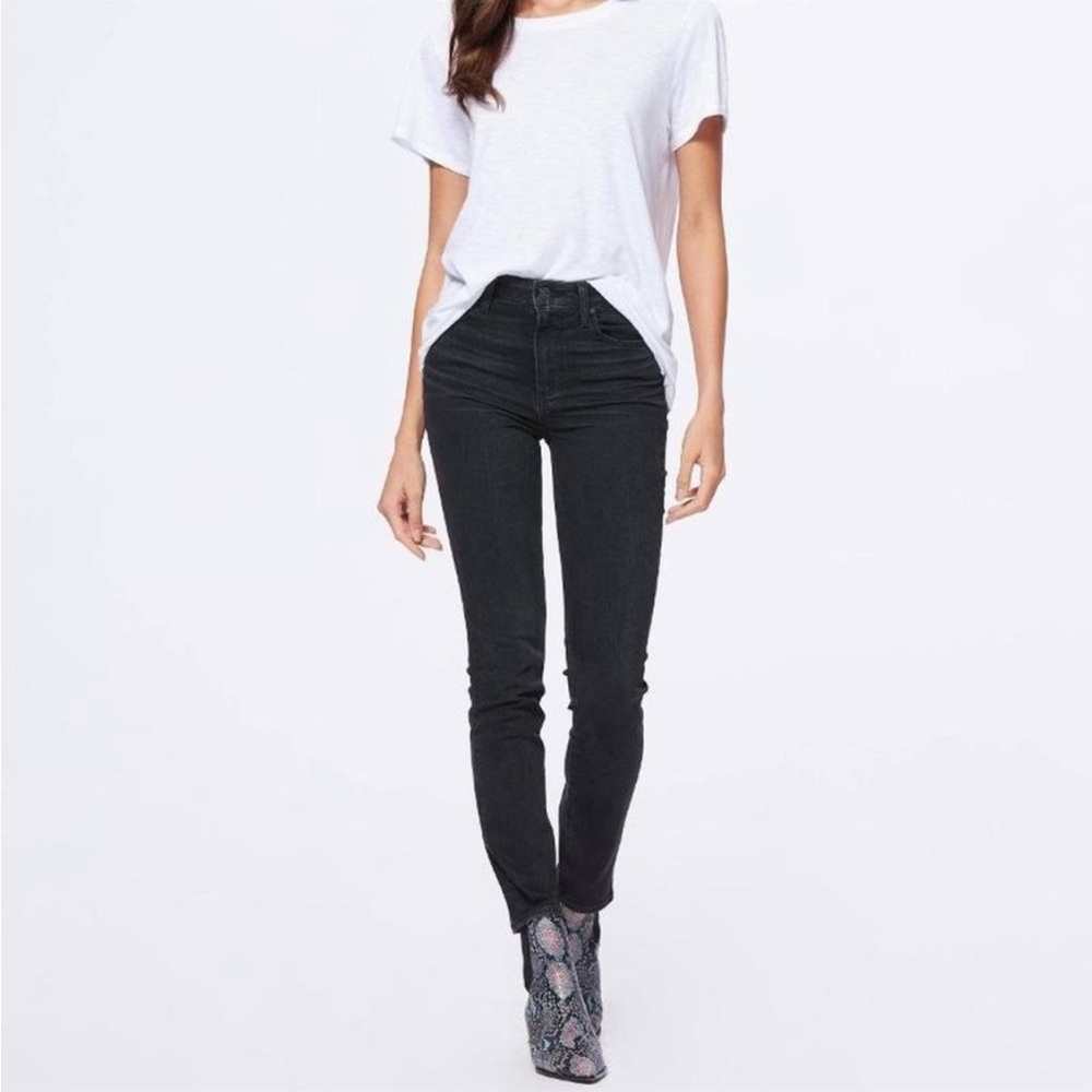 PAIGE jeans Sarah slim size 26 black willow high rise straight